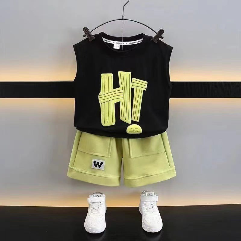 Boys Summer Vest Shorts Set