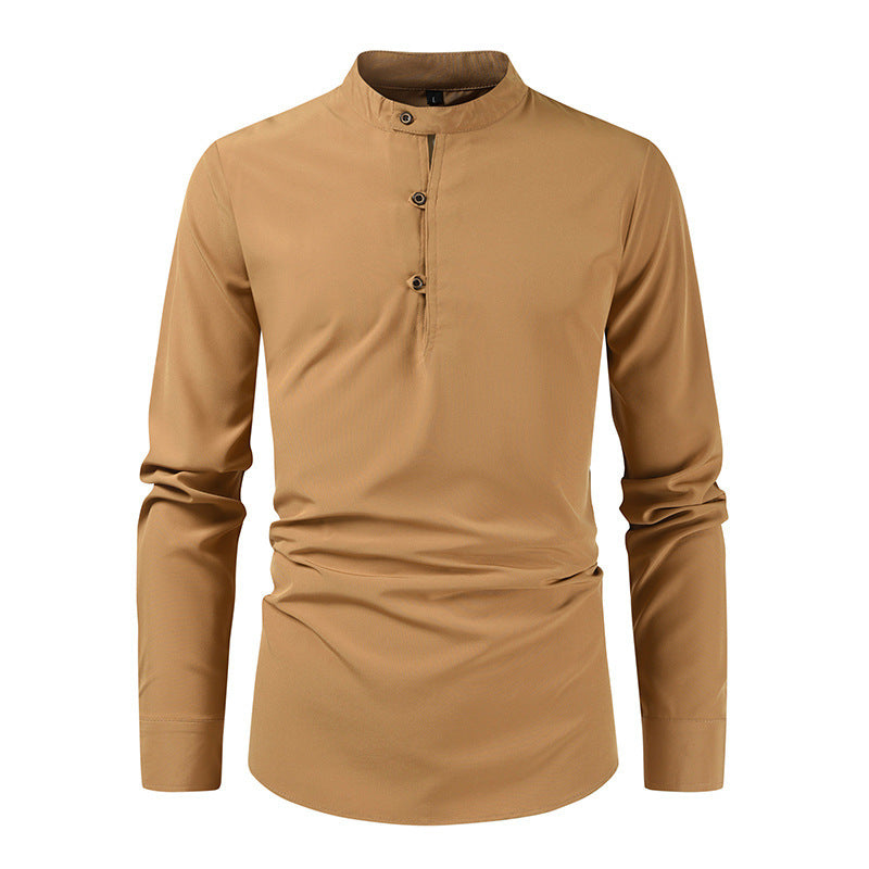 Men's Fashion Cotton Linen Long Sleeve