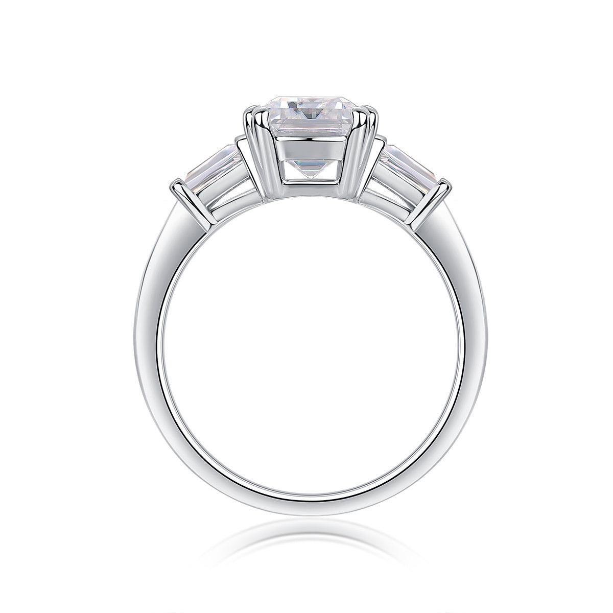 Starry Sky Mirror - A Fashionable Diamond Jewelry Piece Set With Moissanite S925 Sterling Silver And Platinum Diamond Ring