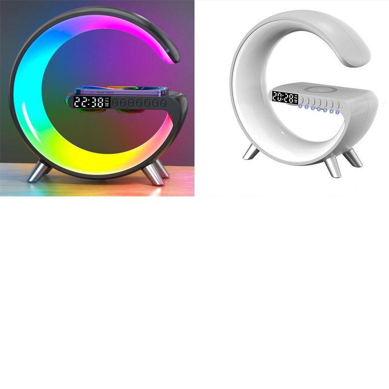 2023 New Intelligent G Shaped LED Lamp Bluetooth Speake Wireless Charger Atmosphere Lamp App Control For Bedroom Home Decor