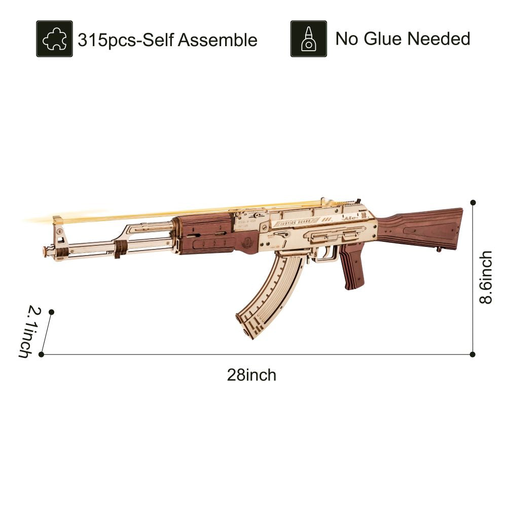 3D Puzzle AK47 Automatic Rifle Children's Toy