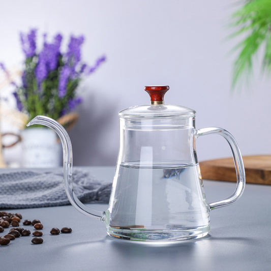 Heat-Resistant Open Flame Direct Burning Glass Coffee Hand Pot