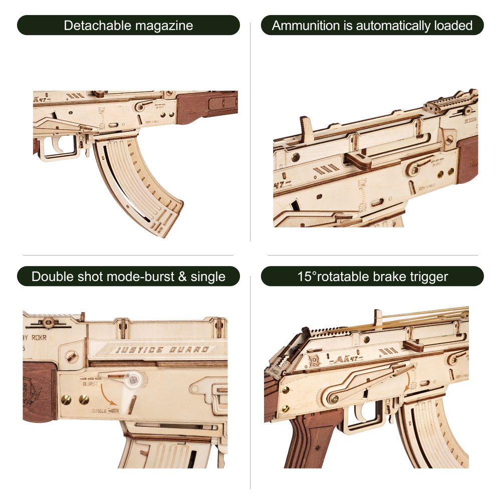 3D Puzzle AK47 Automatic Rifle Children's Toy