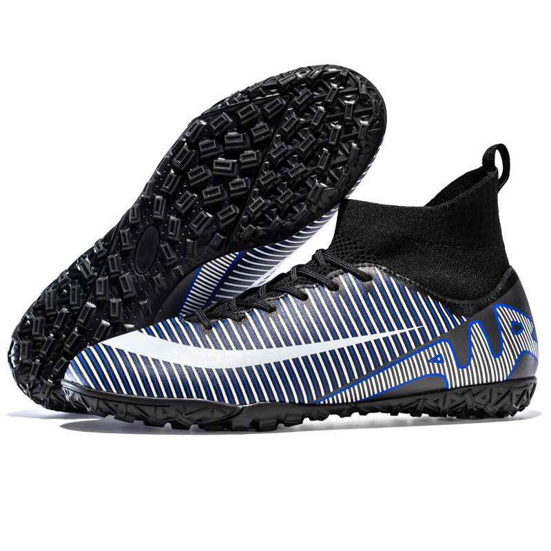 Soccer Shoes Men's High-top Spike Competition TF Broken Nail Student Training Shoes