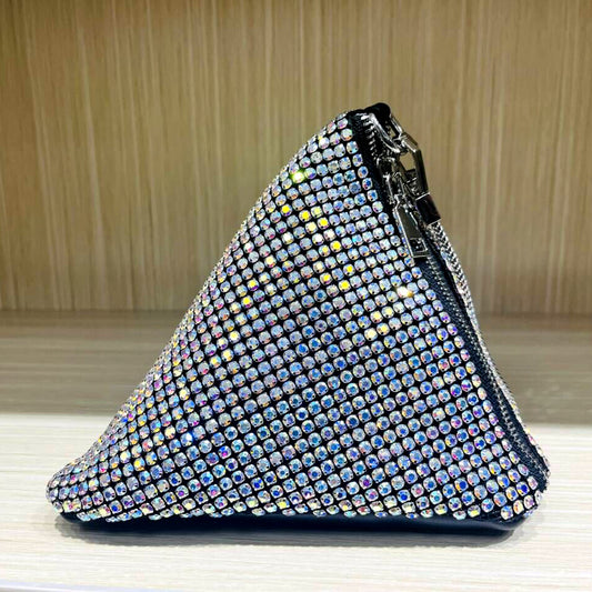 Diamond Shiny Wrist Bag Triangle