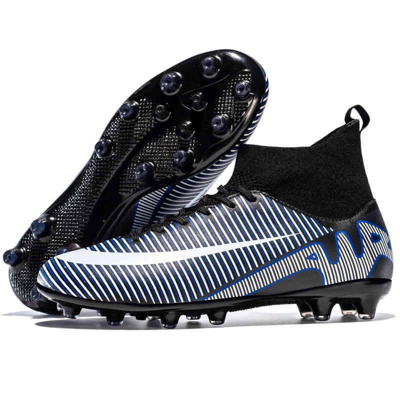 Soccer Shoes Men's High-top Spike Competition TF Broken Nail Student Training Shoes