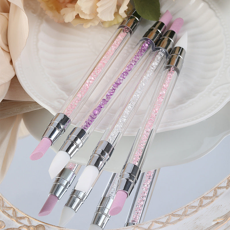 Manicure Silicone Grinding Exfoliating Dual-use Double-headed Pen