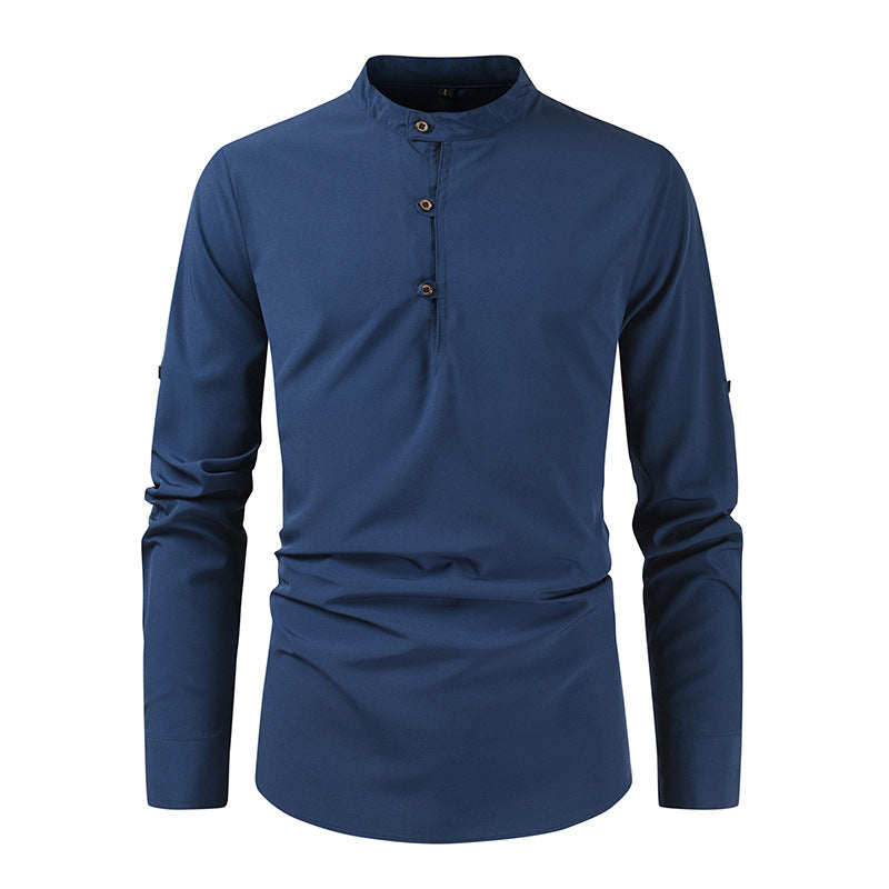 Men's Fashion Cotton Linen Long Sleeve