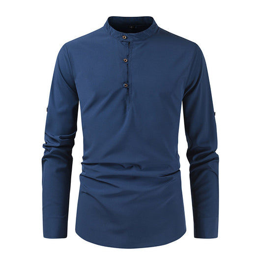 Men's Fashion Cotton Linen Long Sleeve
