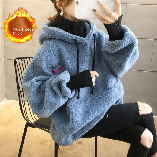 Women's Fashion Lambswool Embroidery Turtleneck Sweater