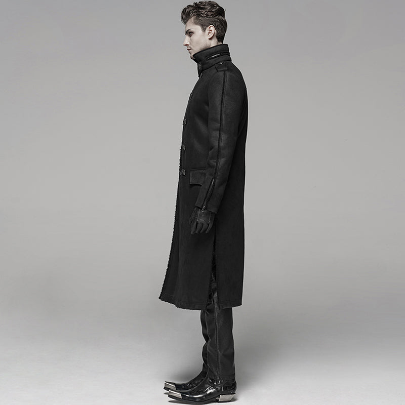Punk Gothic Rock Fur One Piece Men's Windbreaker