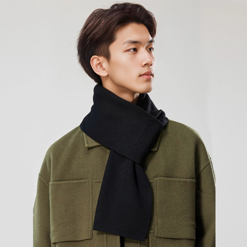 Solid-color Versatile Knitted Wool Scarf