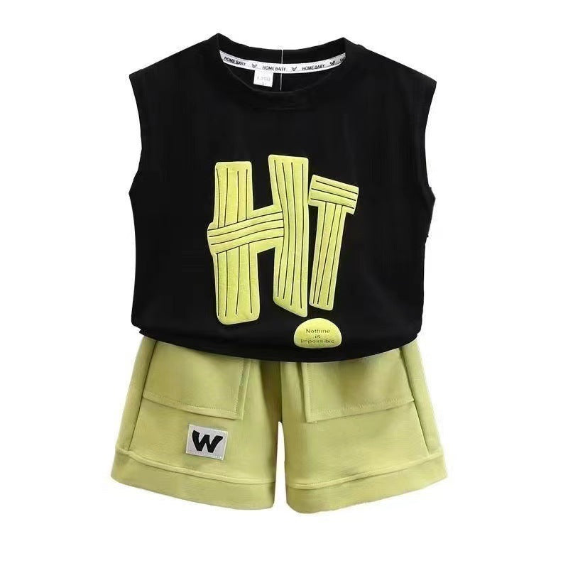 Boys Summer Vest Shorts Set