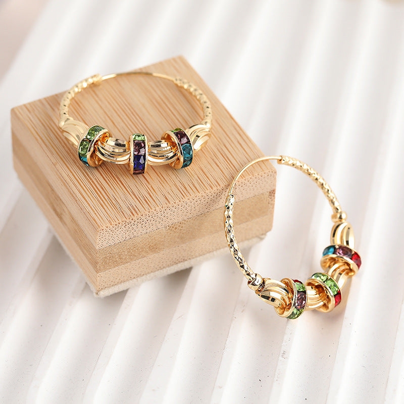 Chen Yue Cross-Border Earrings Classic Fashion Inlaid