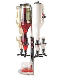 4-head Rotating Wine Dispenser Liquor Divider Vertical Stainless Steel