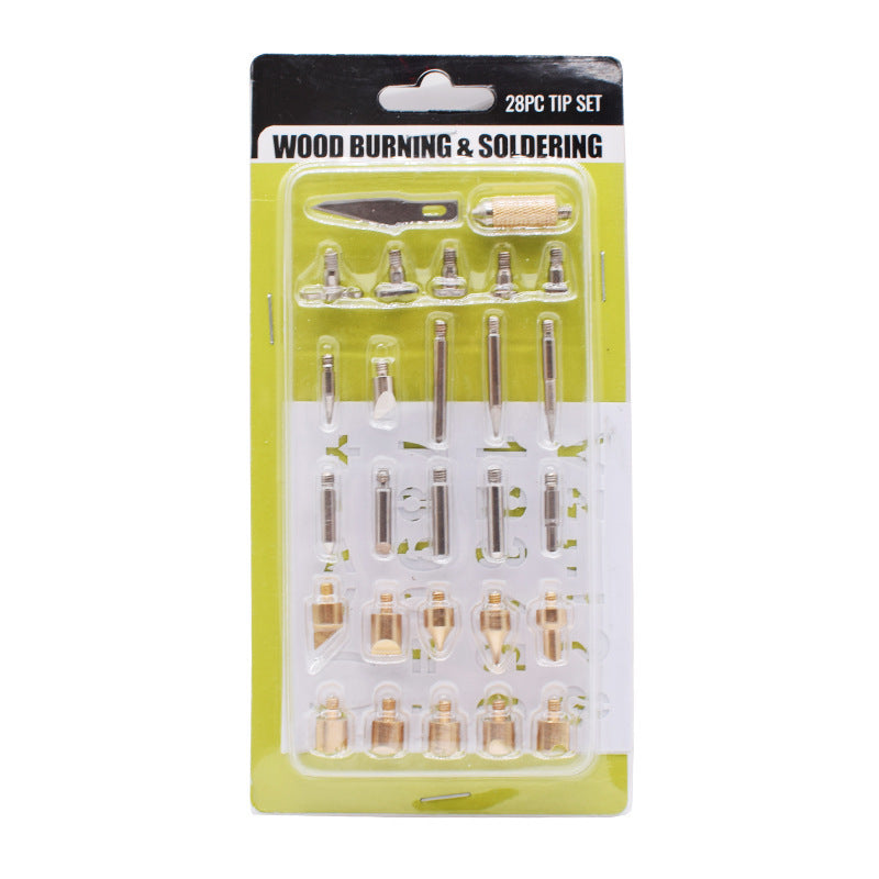 Wooden Gourd Pyrography 28 Piece Set Of Carving Accessories