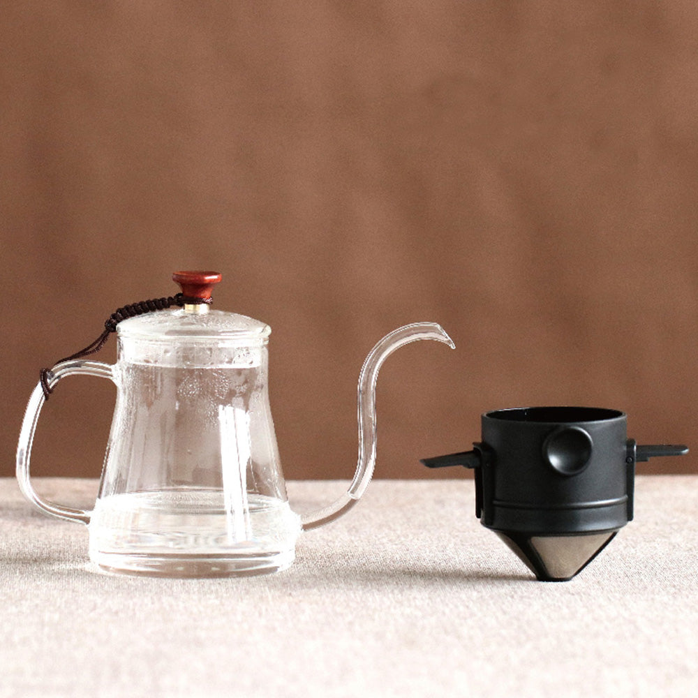 Heat-Resistant Open Flame Direct Burning Glass Coffee Hand Pot