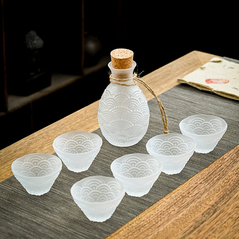 Set Of Bayberry Liquor Dispenser Glass Wine