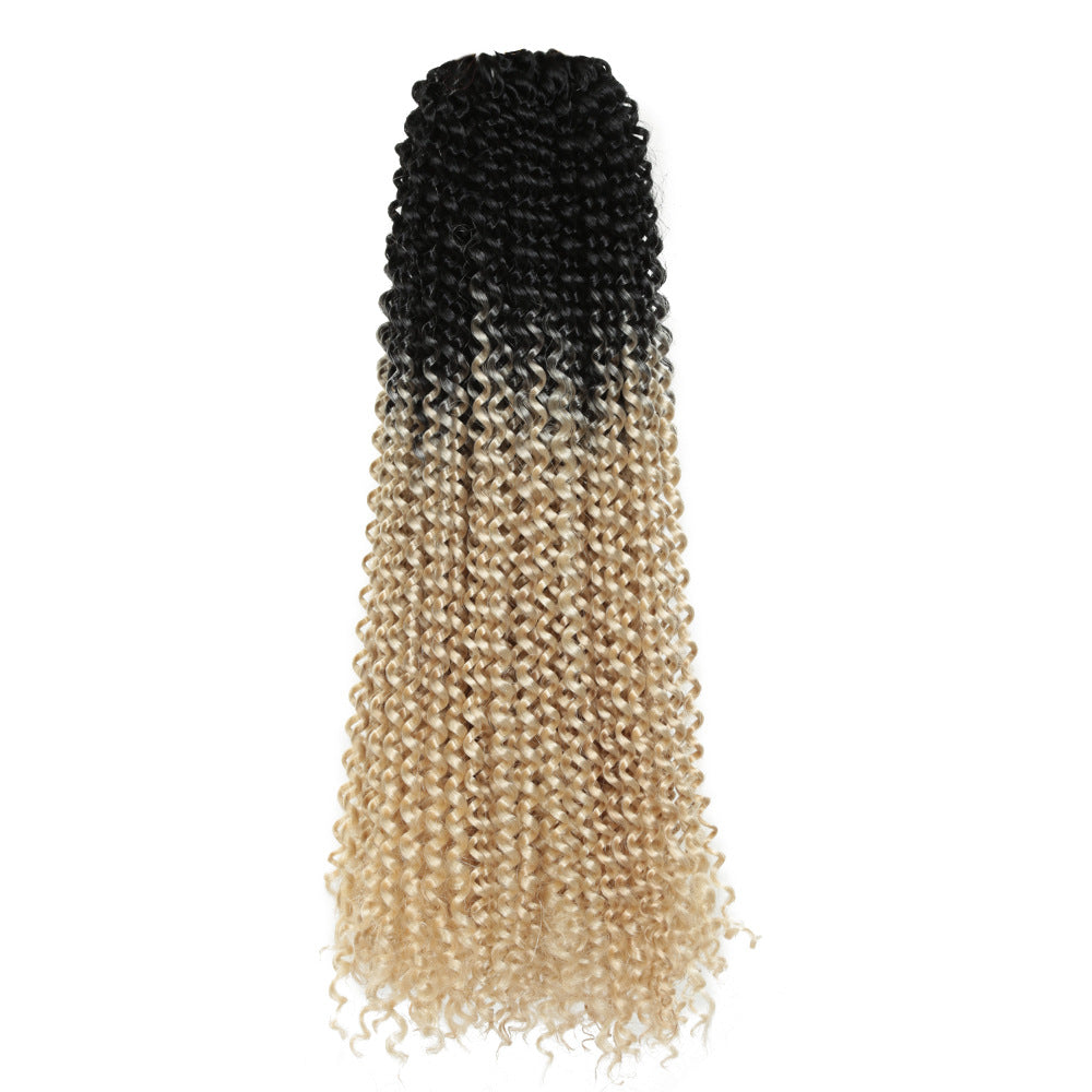 African Wig 18 Inches 44roots Water Wave Gradient Chemical Fiber Hair Crochet Hair Crochethair