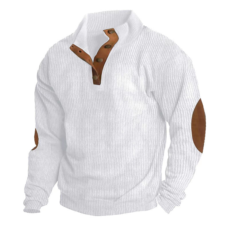 European Size Men's Outdoor Casual Stand Collar Long-sleeved Sweater