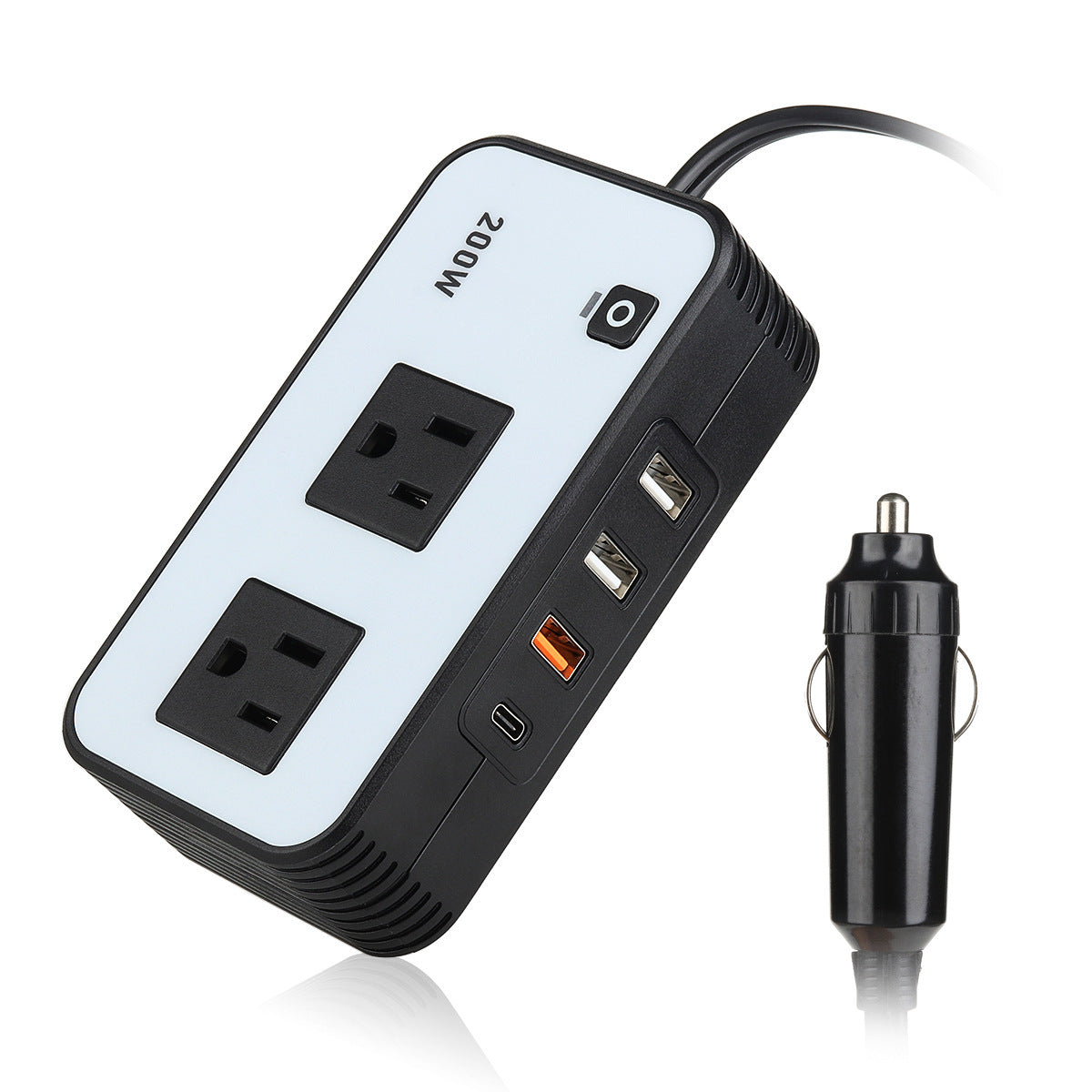 200W Car Inverter DC12V To AC110V Converter QC PD Fast Charge American Standard Socket