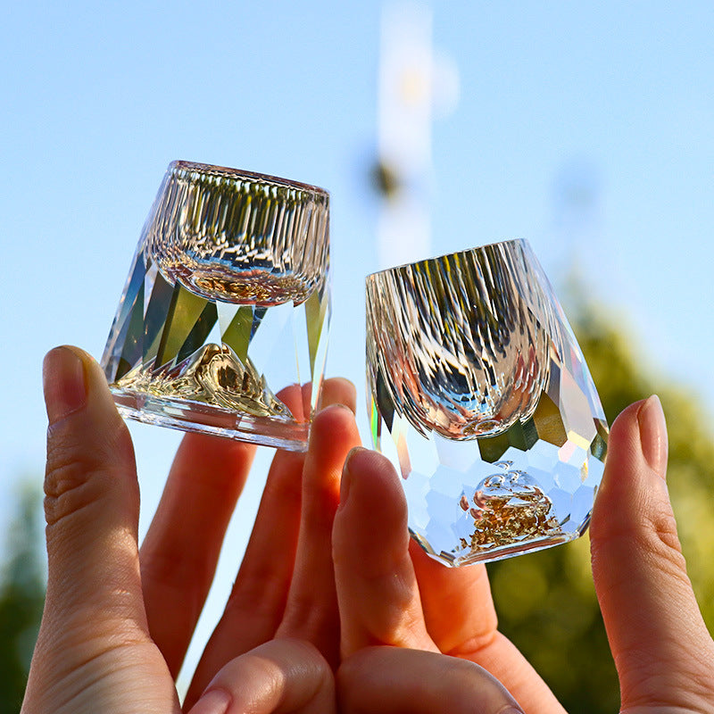 Creative Crystal Glass Gold Foil Liquor Cup Home