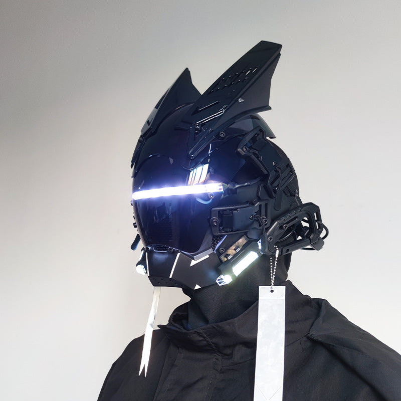 Bopunk Helmet With White Slotted Light