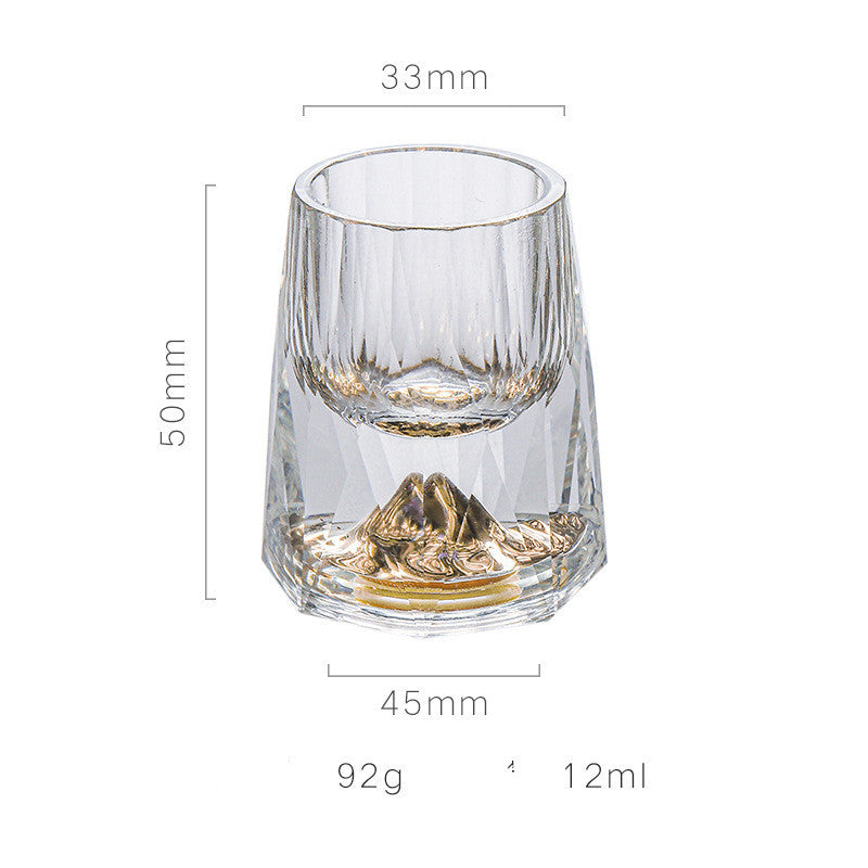 Creative Crystal Glass Gold Foil Liquor Cup Home