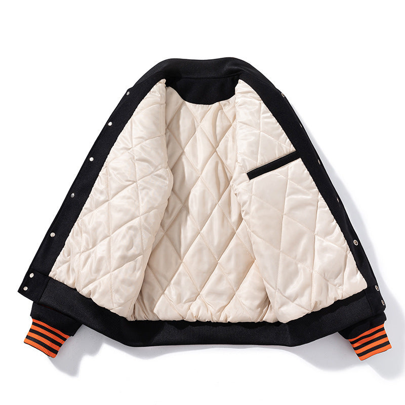 Men And Women Thickened Towel Fleece Hip-hop Tweed Baseball Jerseys