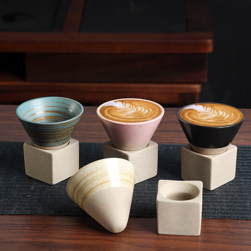 Retro Tea Cup Japanese Coarse Pottery