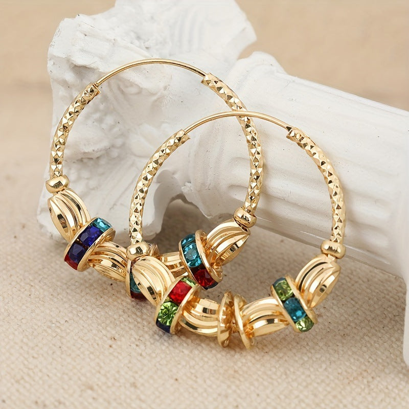 Chen Yue Cross-Border Earrings Classic Fashion Inlaid