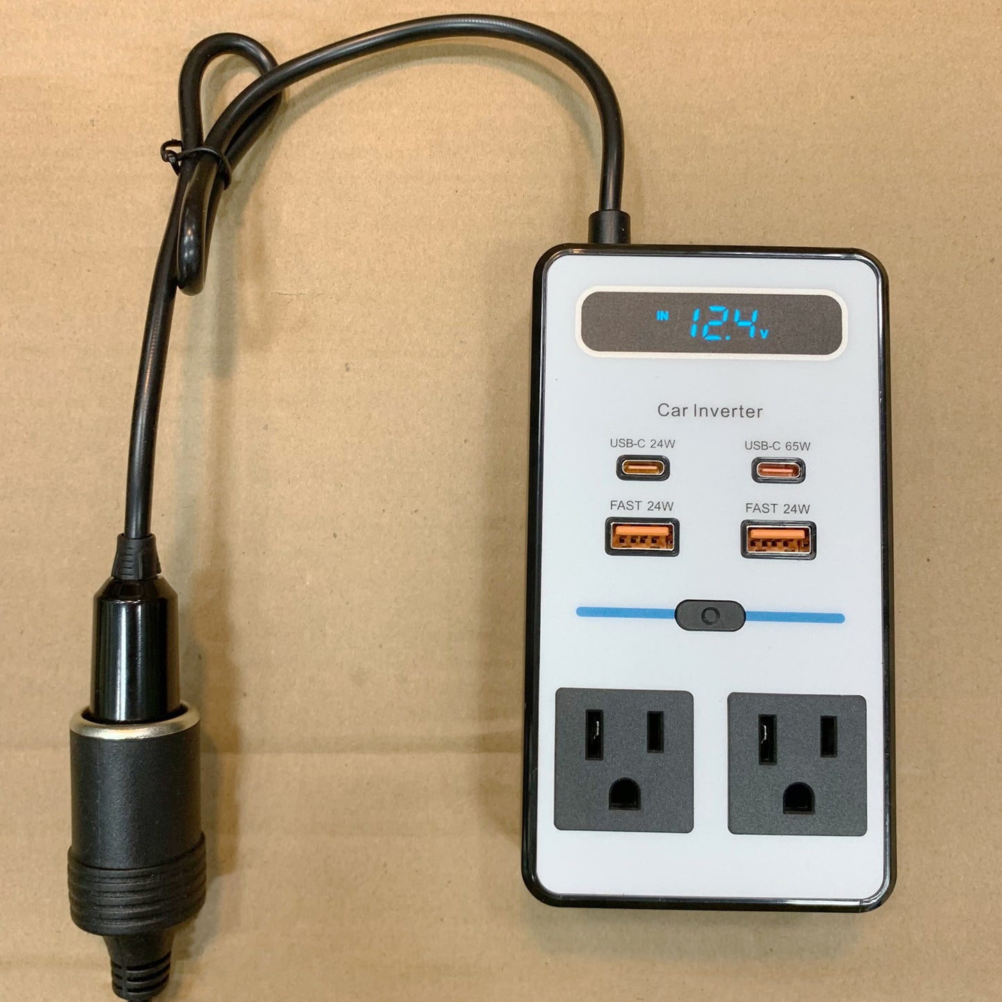 200W Car Inverter DC12V To AC110V Converter QC PD Fast Charge American Standard Socket