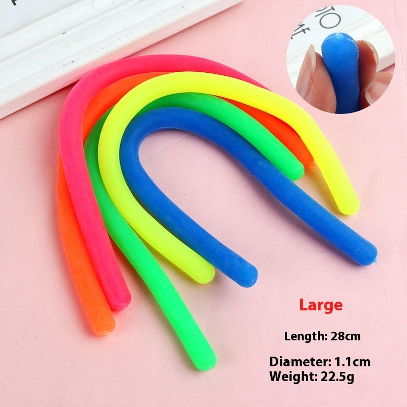 Stretch Decompression Tension Noodle Rope Whole Person Vent Toy Lala Soft Rubber Rope Elastic String