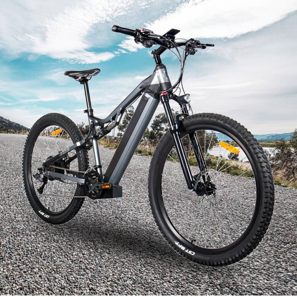 500W Electric Bicycle Ebike 27.5 Inches Mountain E-Bike 48V City EMTB 27 Speed Gray - 500W Bafang Motor