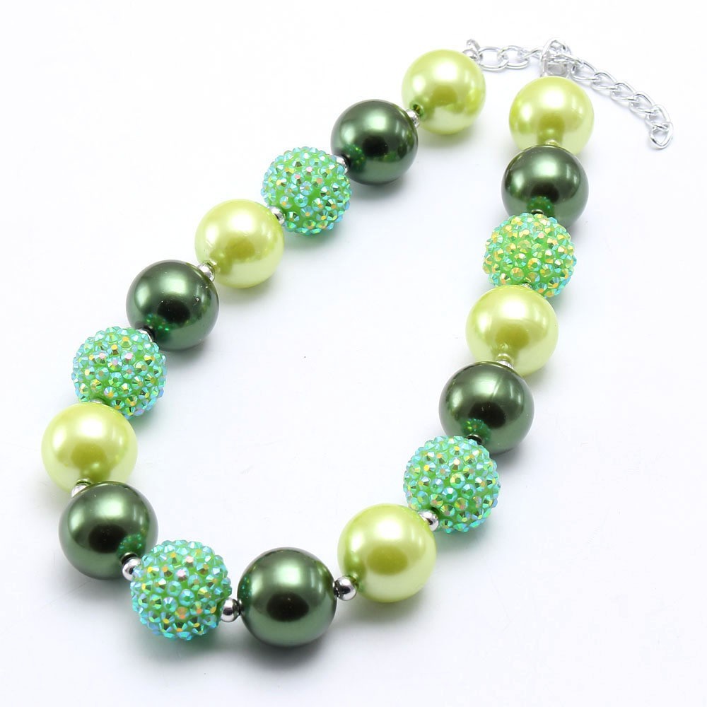 Pearl Rhinestone Ball Children's Necklace DIY