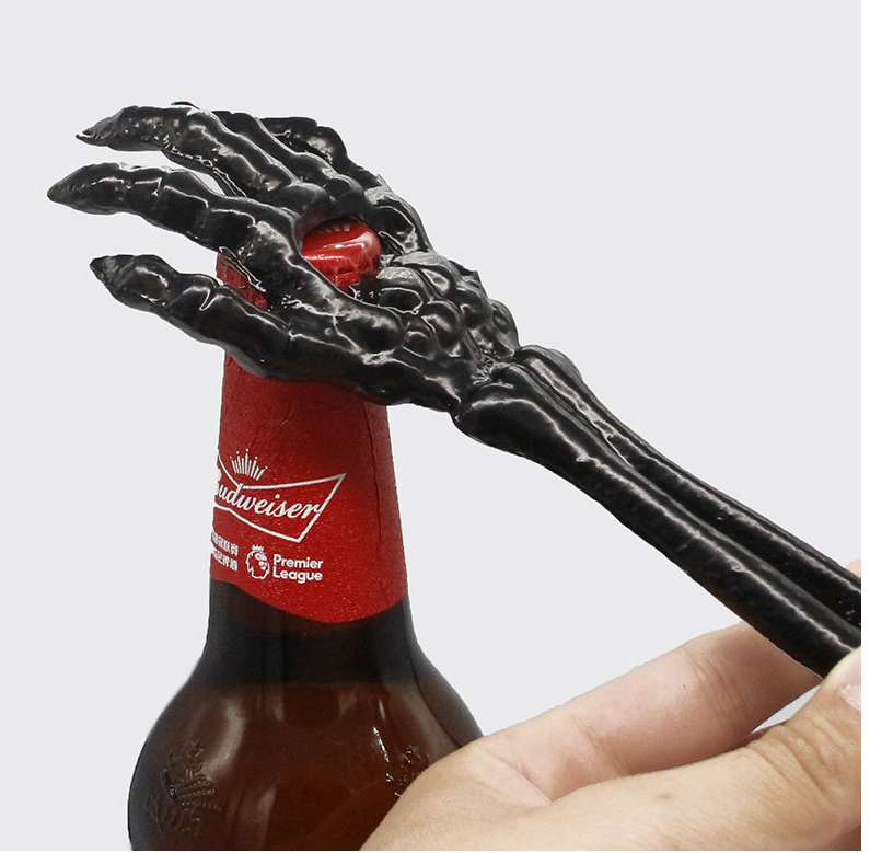 Metal Skull Finger Can Opener For Halloween Drinks