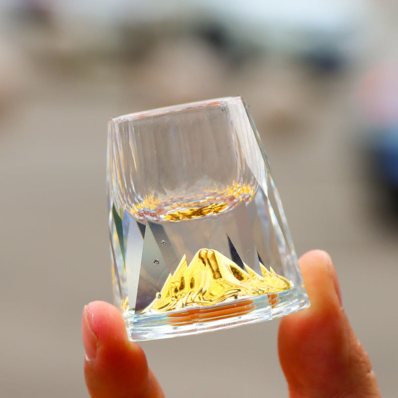 Creative Crystal Glass Gold Foil Liquor Cup Home