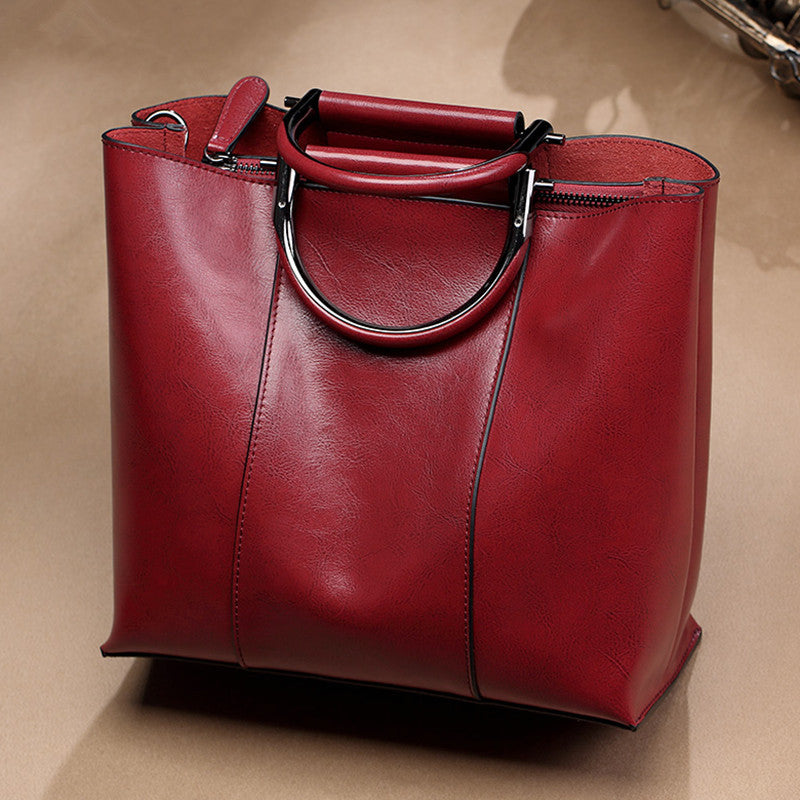 Handmade Original Genuine Leather Women's Bag Portable
