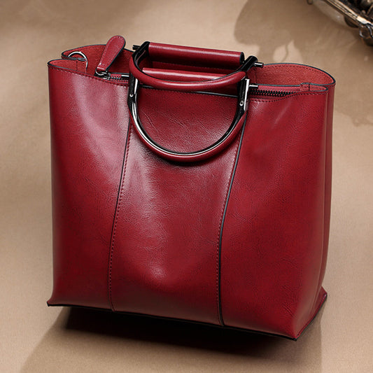 Handmade Original Genuine Leather Women's Bag Portable